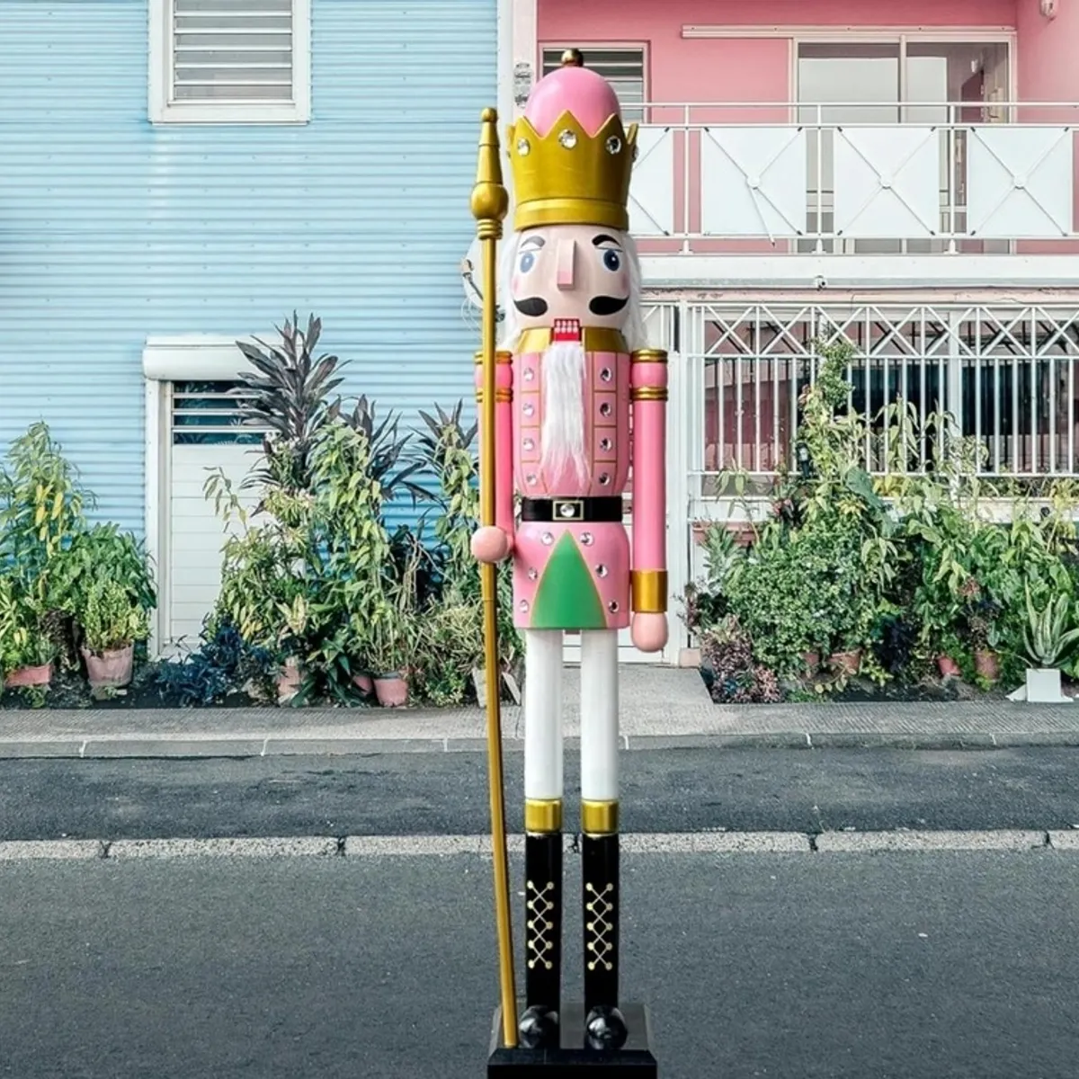 ARTIHOGAR - Cascanueces Gigante Soldado 150 Cm Madera Rosa