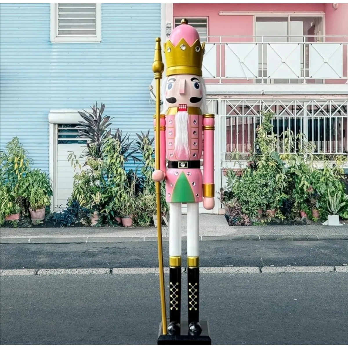 ARTIHOGAR - Cascanueces Gigante Soldado 150 Cm Madera Rosa