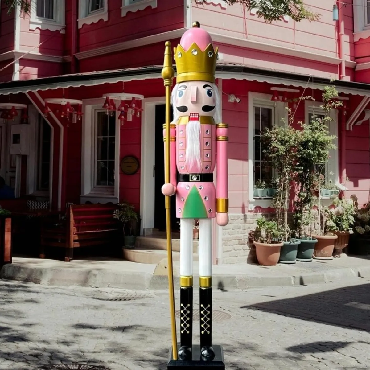 ARTIHOGAR - Cascanueces Gigante Soldado 150 Cm Madera Rosa