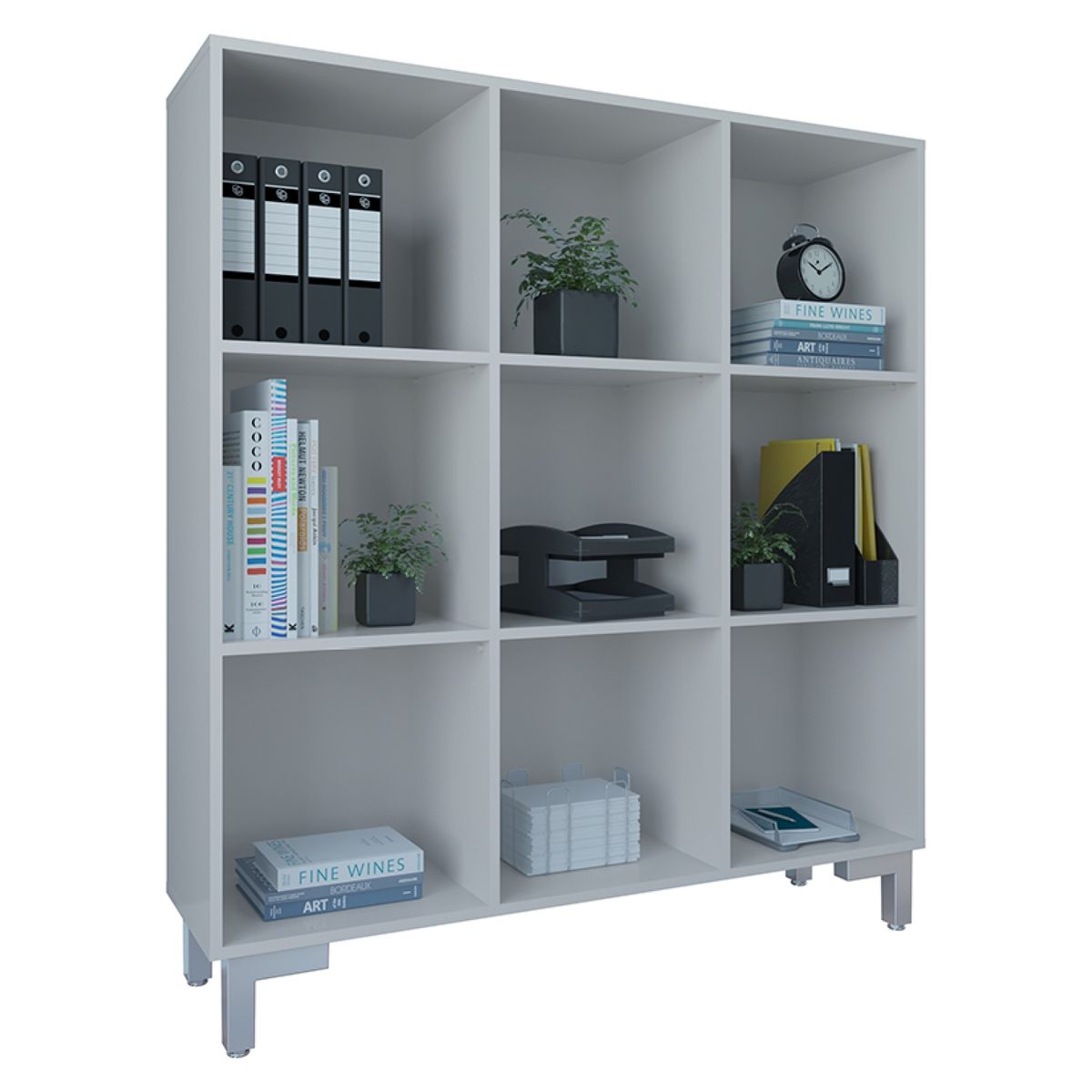 BE DESIGN - Bibilioteca Practic  3P Blanco Be Design