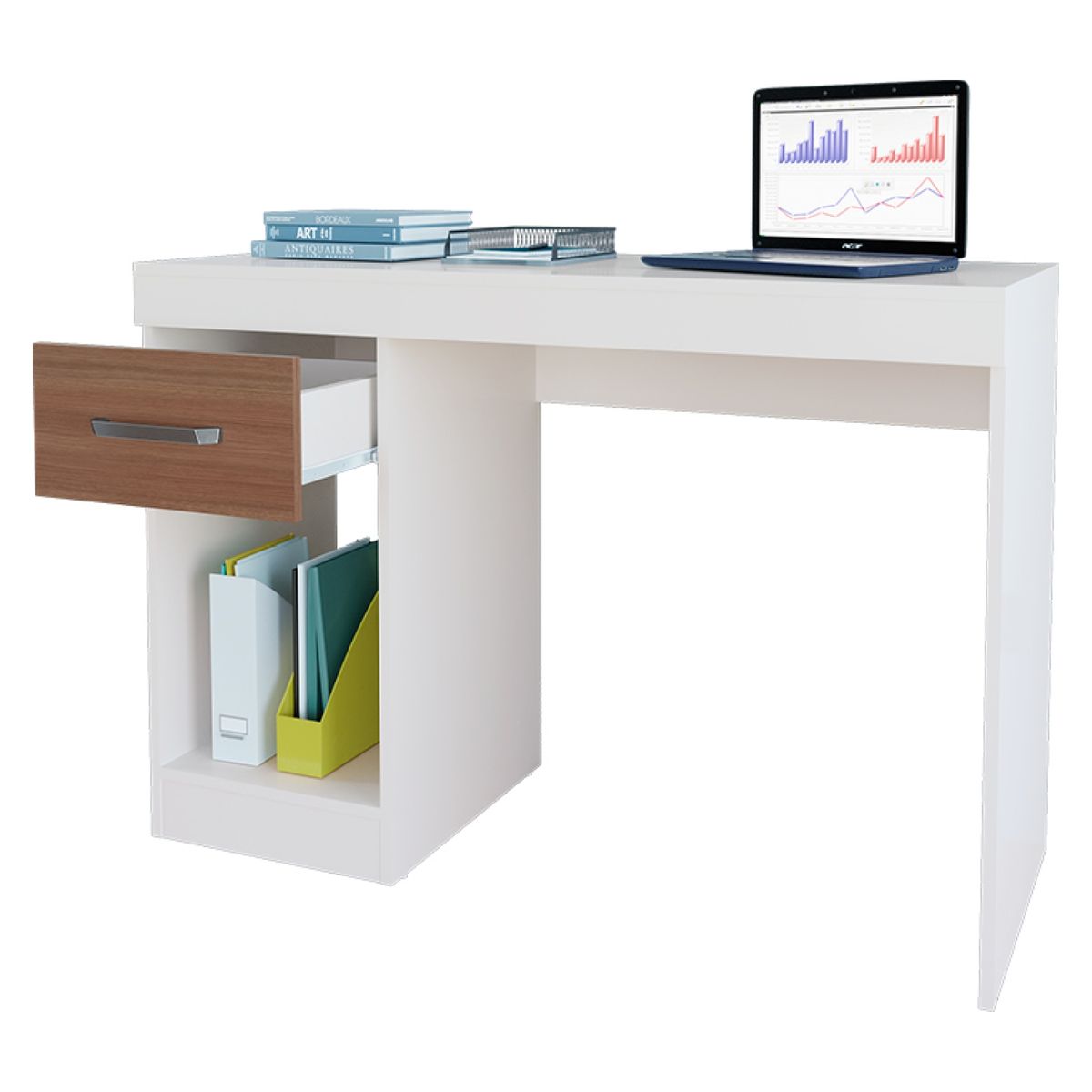 BE DESIGN - Escritorio Practic con Cajón Blanco Be Design