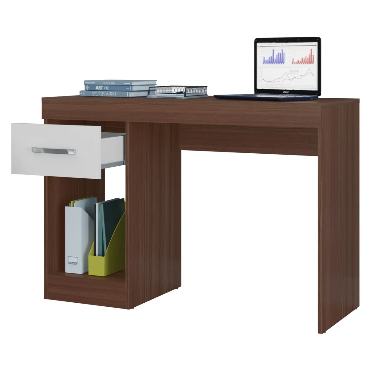 BE DESIGN - Escritorio Practic con Cajón Café Be Design