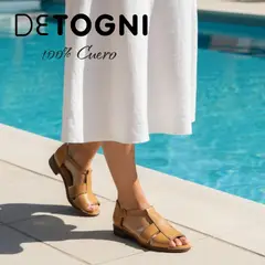 DETOGNI - Sandalia Mujer Beige Alexa