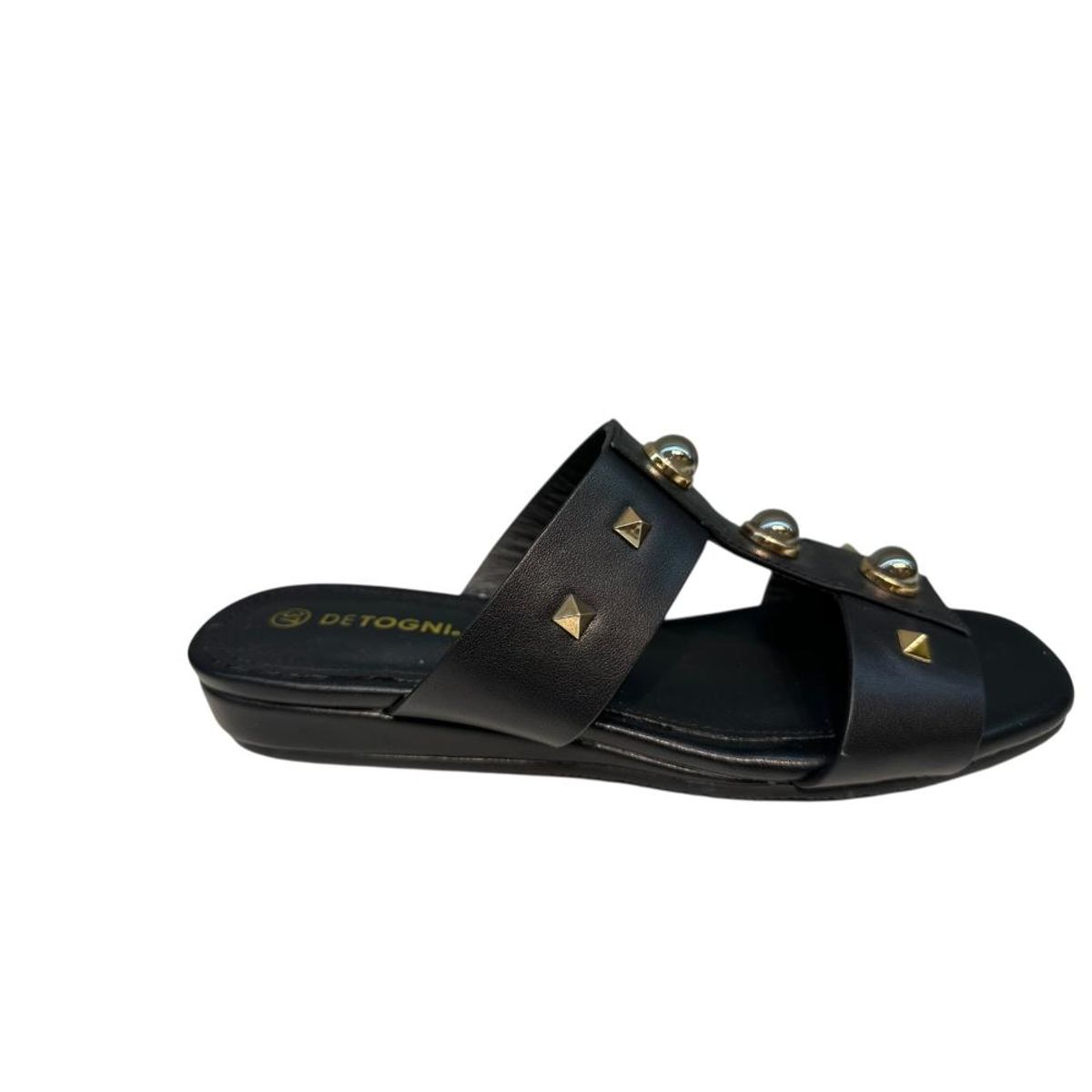 DETOGNI - Sandalia Mujer Negro  Amelia Detogni