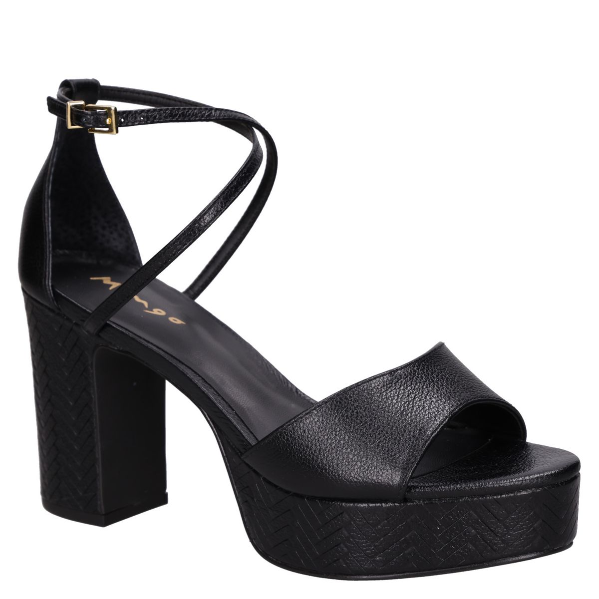 MINGO - Sandalia Mujer Casual Negro Mingo