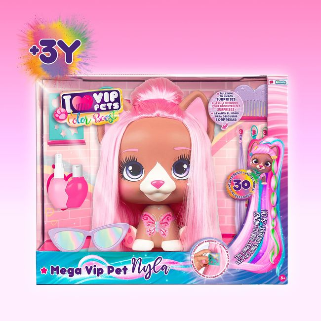 VIP PETS - Styling Head IMC Toys Color Boost Mega VIP Pet Nyla +3 años