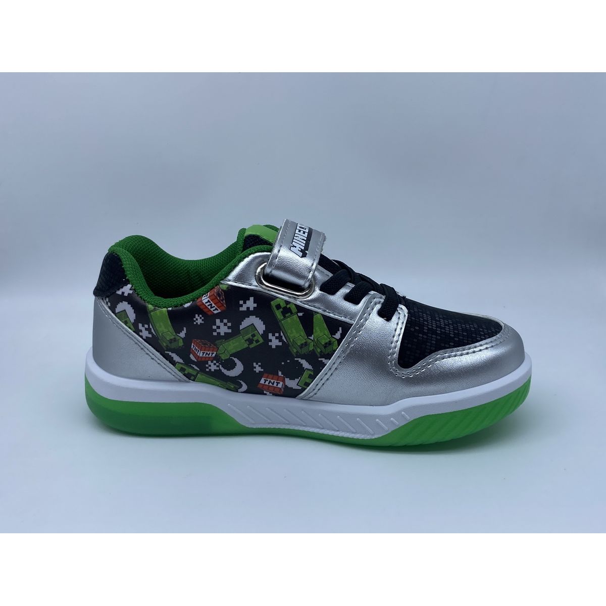 MINECRAFT - Zapatillas con luces Niño Negro Iconos Minecraft