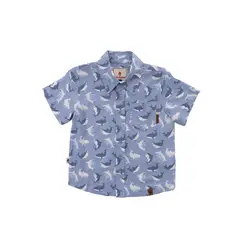 HUSH PUPPIES - Camisa Niño Guayabera Azul