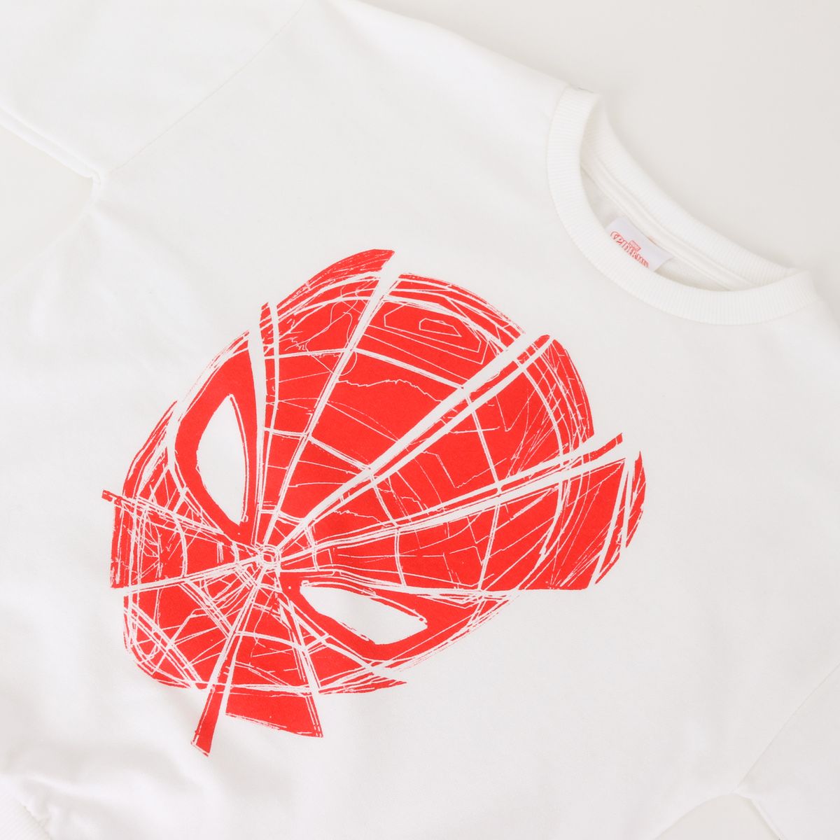 MARVEL - Poleron Cerrado Niño Blanco Cara Spiderman Marvel
