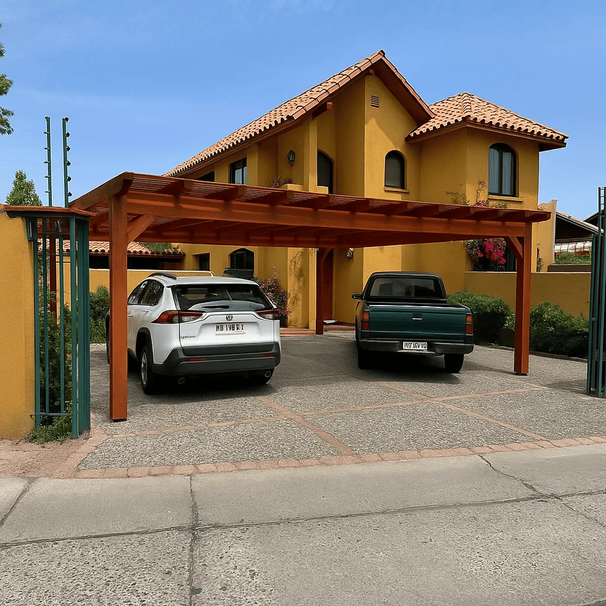 GENERICO - Cobertizo Madera Para Terraza y Estacionamientos o Pergola para jardin