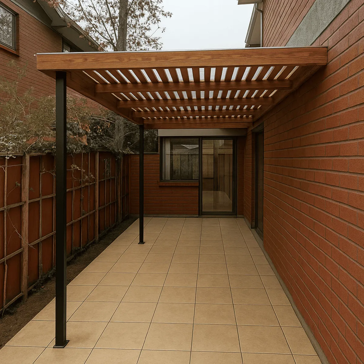 GENERICO - Cobertizo Madera Para Terraza y Estacionamientos o Pergola para jardin