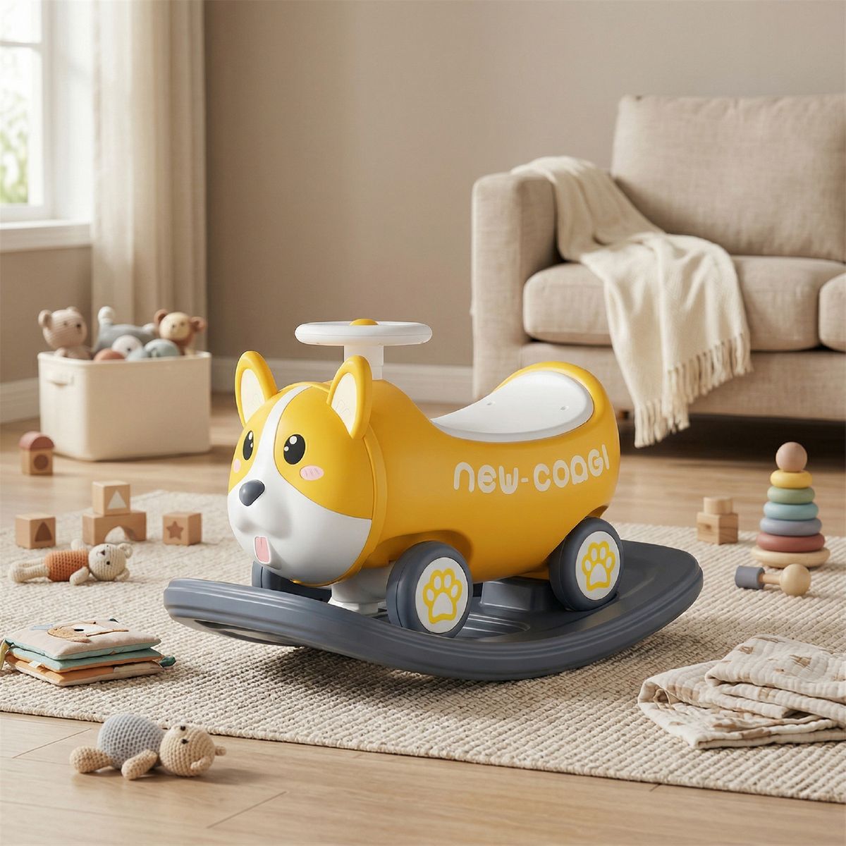 MON PETIT - Mecedora Andador con Sonido 2 en 1 Perrito