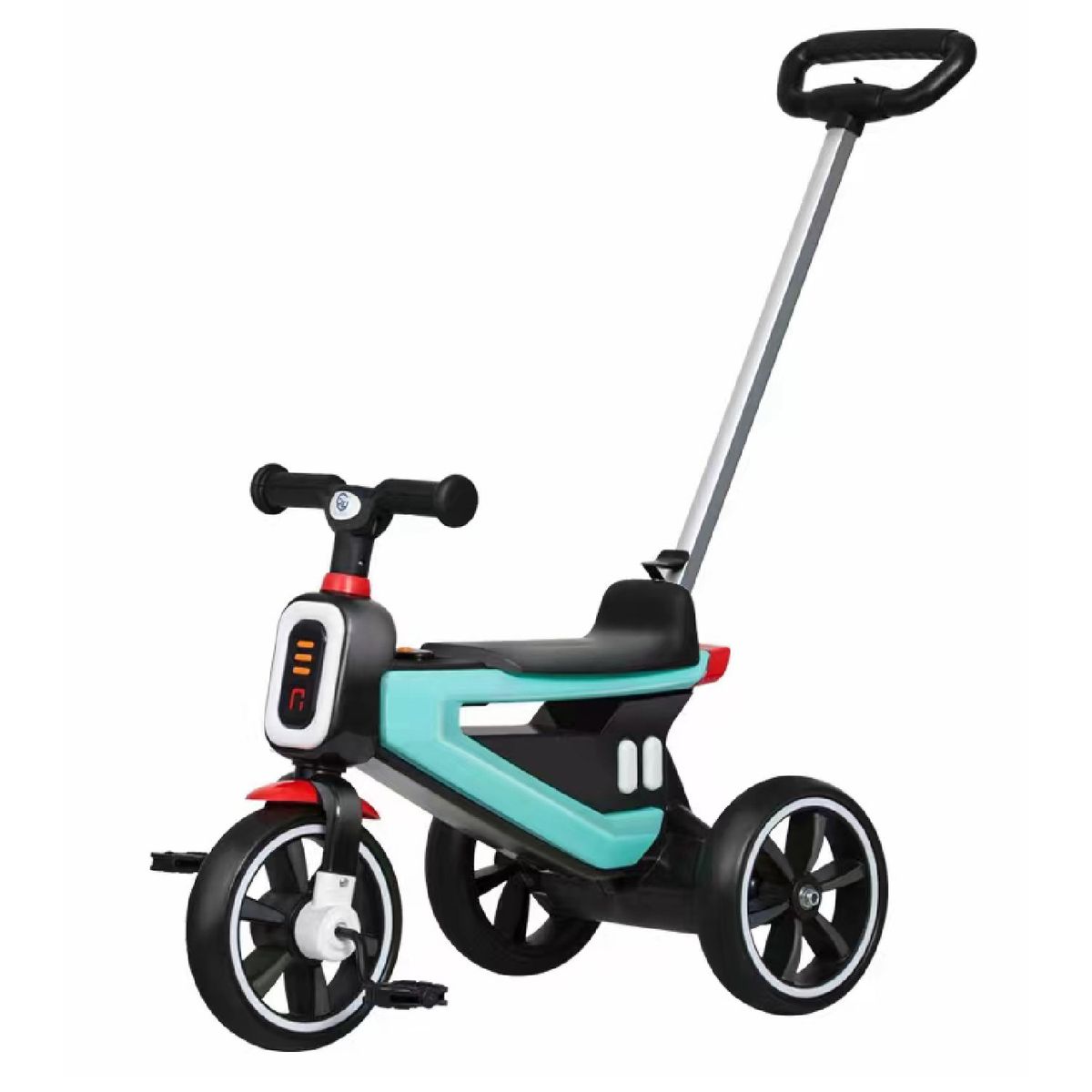 MON PETIT - Triciclo Coche a Pedal 2 en 1 con Mango Desmontable