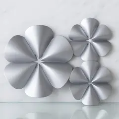 GENERICO - Set De Flores Decorativas De Metal Para Pared