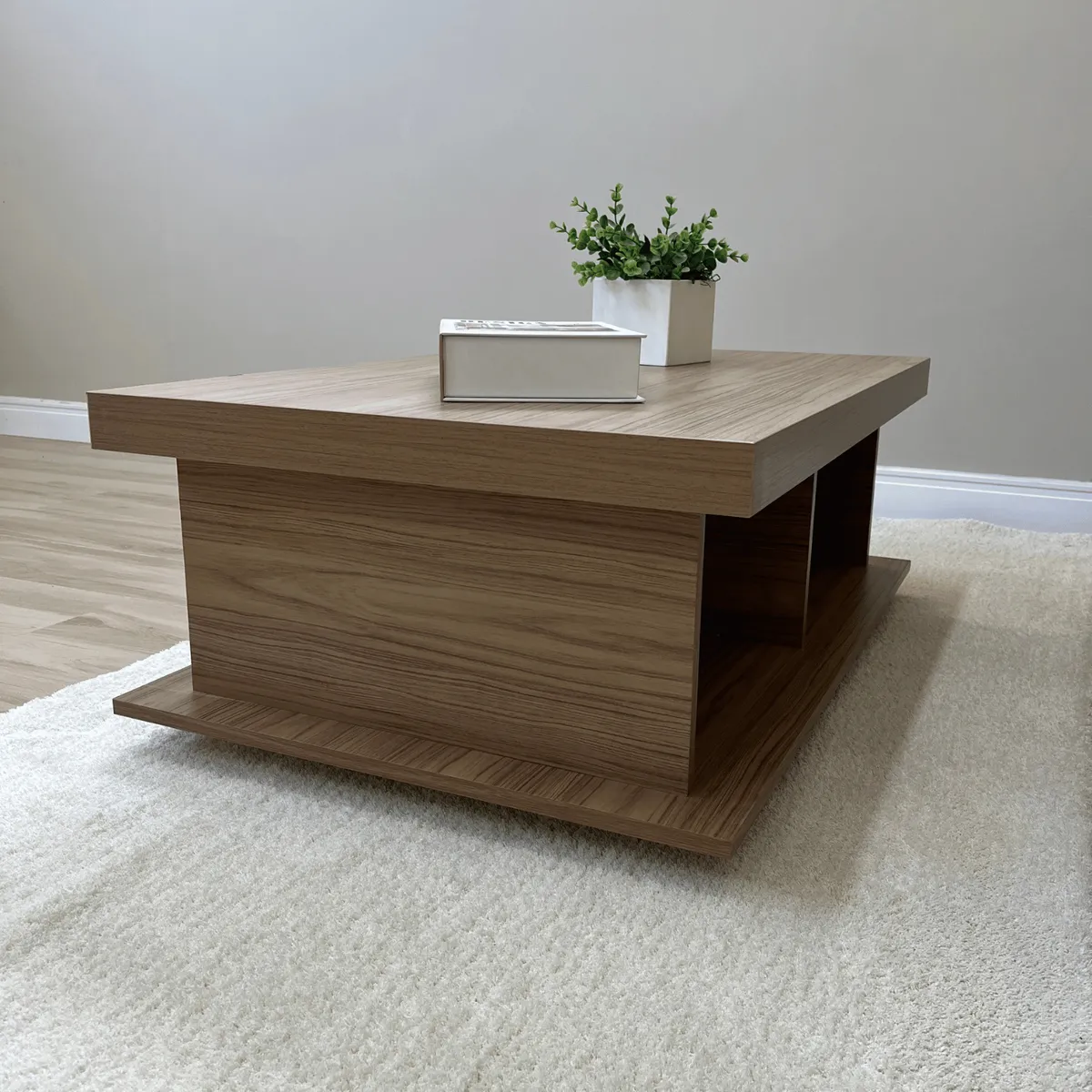 EXIT - Mesa de Centro Rectangular 90x35x59 cm Marrón - Dunas