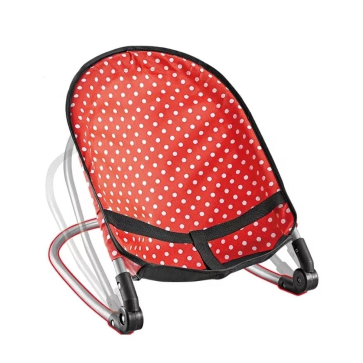 GENERICO - SET PARA MUÑECAS COCHE MECEDOR COLUMPIO Y SILLA, ROJO 4 EN 1