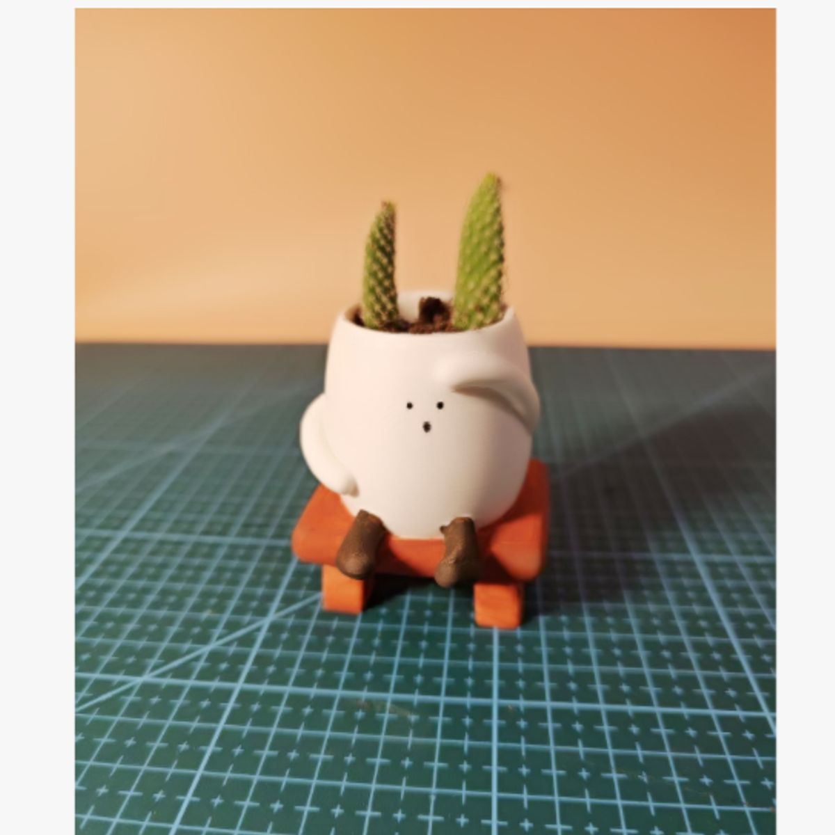 GENERICO - Adorable decoración de escritorio de pequeña maceta