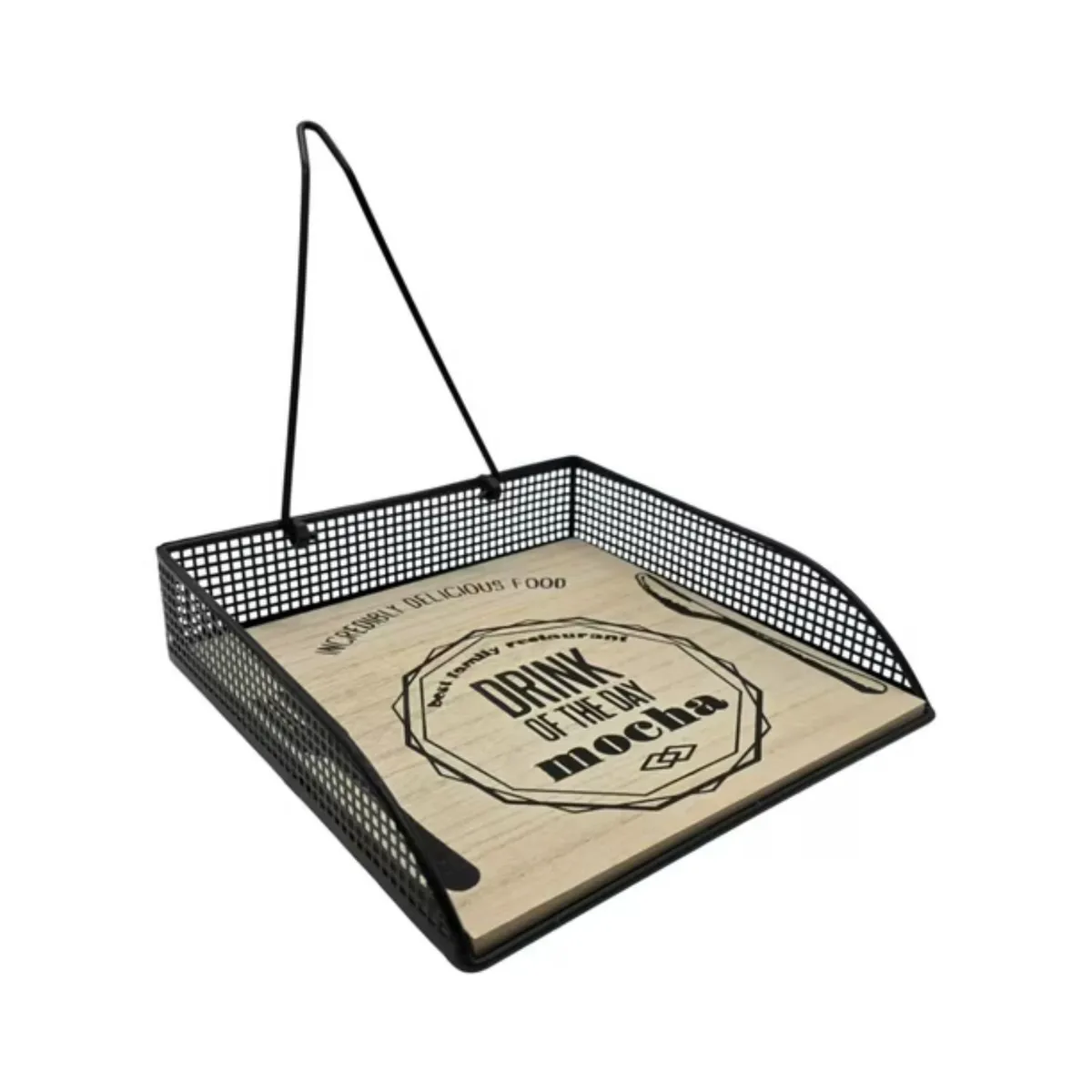 GENERICO - Servilletero Porta Servilletas De Madera Estilo Vintage