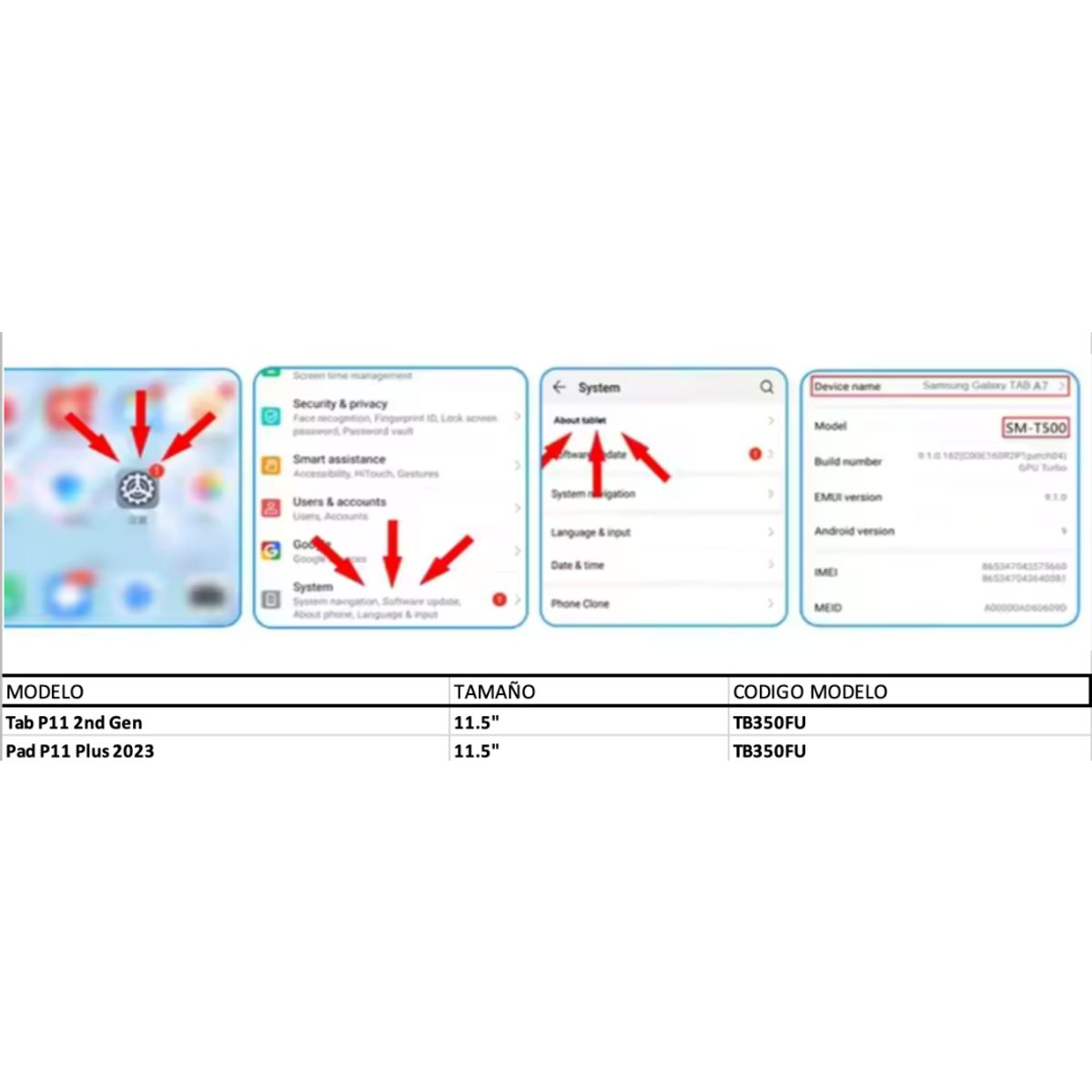 TECNOPALACE - Lámina de Vidrio para Lenovo Tab P11 2nd Gen- P11 Plus 2023