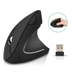 GENERICO - Mouse Vertical Inalámbrico Ergonómico Conectado Batería Negro