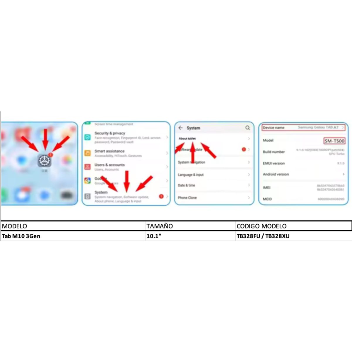 TECNOPALACE - Lámina de Vidrio para Lenovo Tab M10 3Gen