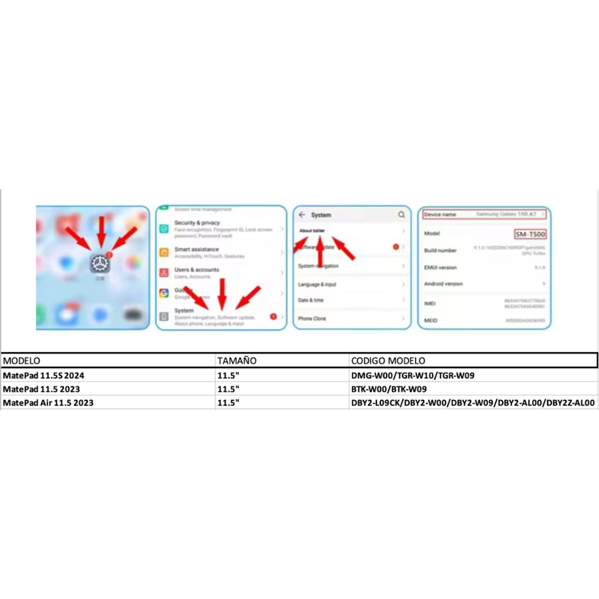 TECNOPALACE - Lámina de Vidrio para Huawei MatePad 11.5 " / Air 11.5 " / 11.5 " s