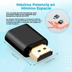 EMETRES - Hdmi Inalambrico Plug 4k Dummy Usb Transmisor Adaptador