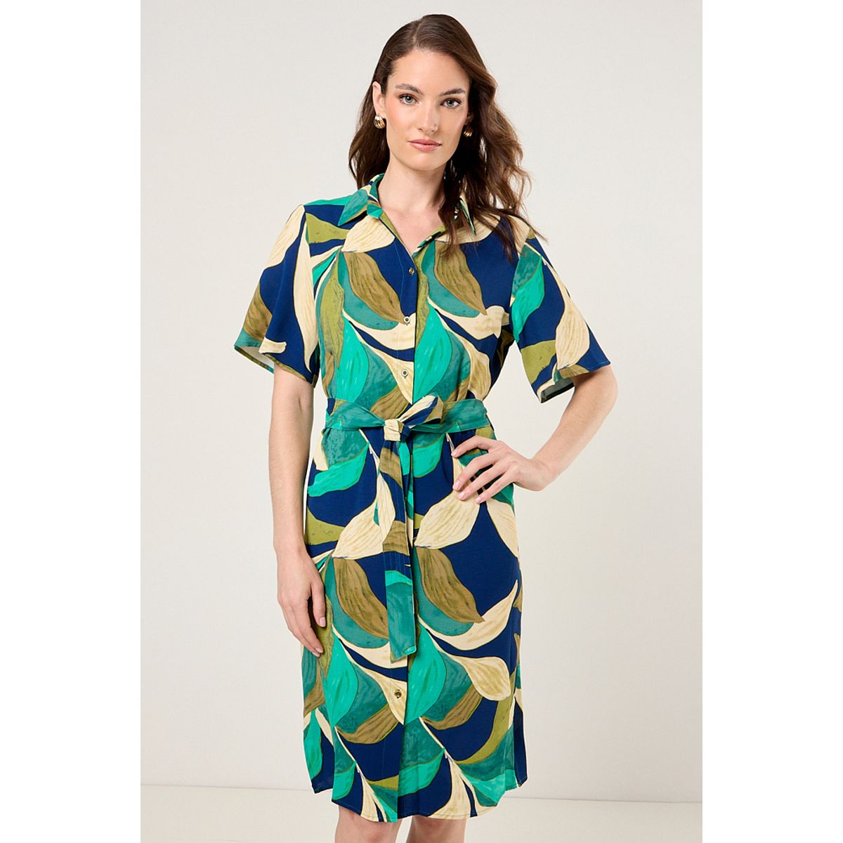 MA GRIFFE - Vestido Camisero De Fantasia Mujer Blanco Magriffe