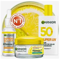 Rutina Antimanchas con Vitamina C Serum + Crema Gel + Protector Solar Super UV 50+