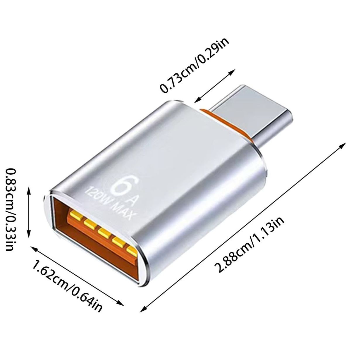 MOTOMO - Adaptador OTG Para Carga Transferencia USB Salida USB-C Gris