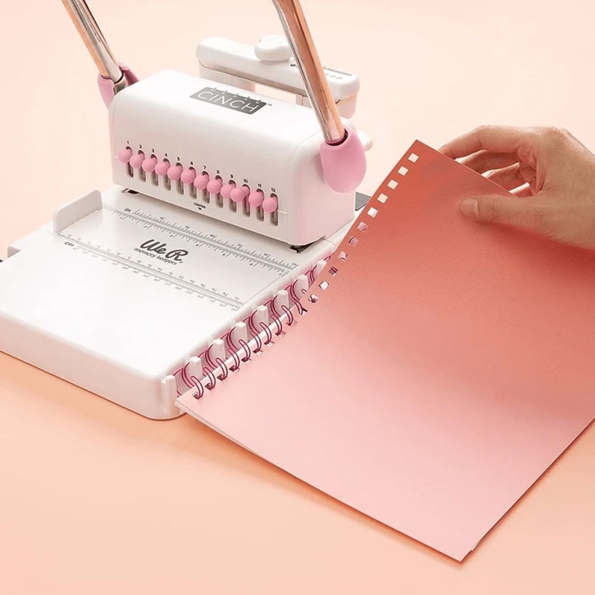 CINCH - Kit de Encuadernadora Cinch Rosa Básico