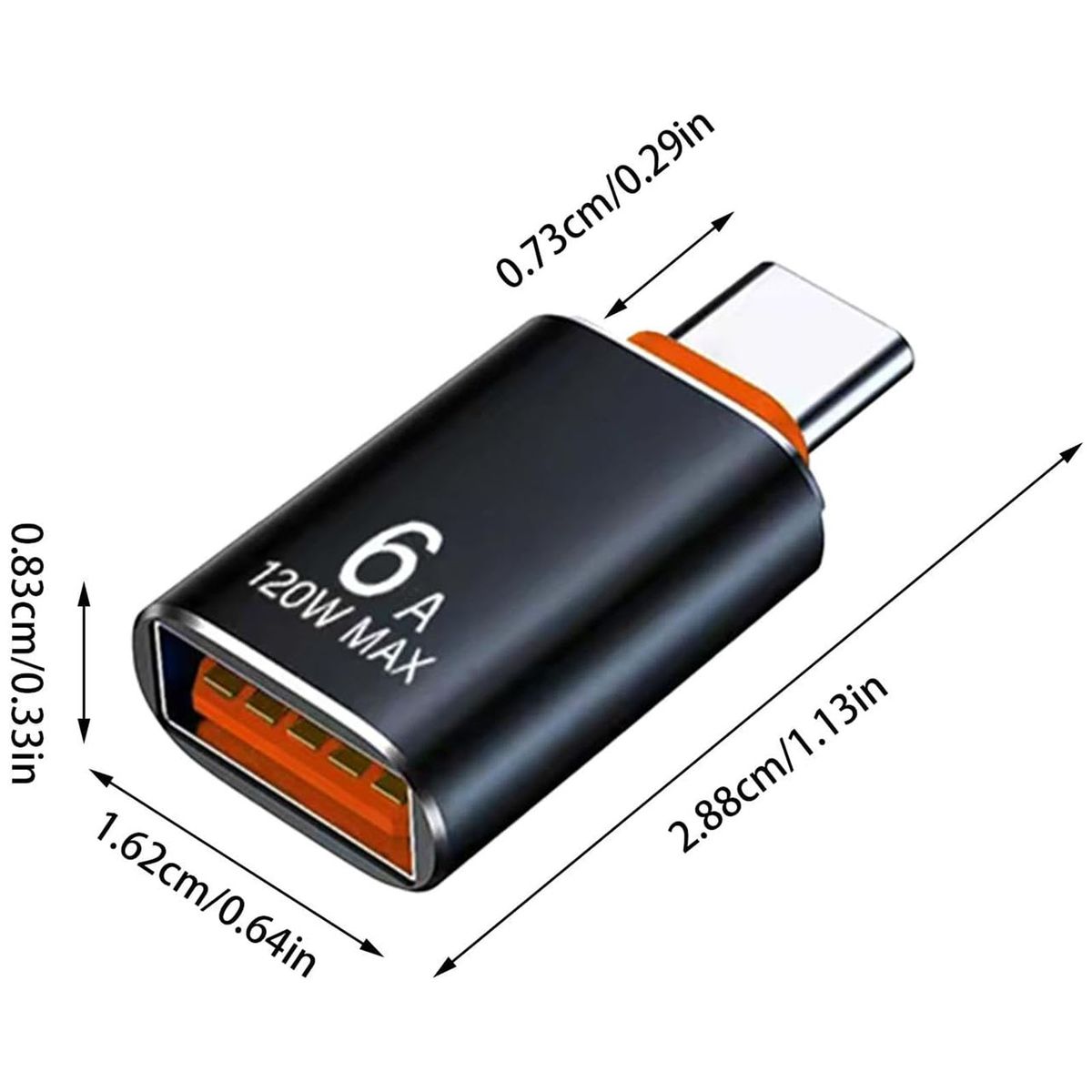 MOTOMO - Adaptador OTG Para Carga Transferencia USB Salida USB-C Negr