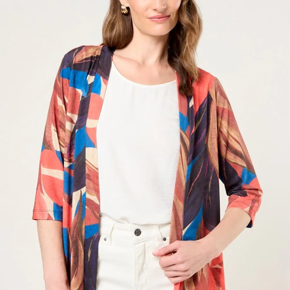 MA GRIFFE - Tapado Estampado Mujer Coral Magriffe