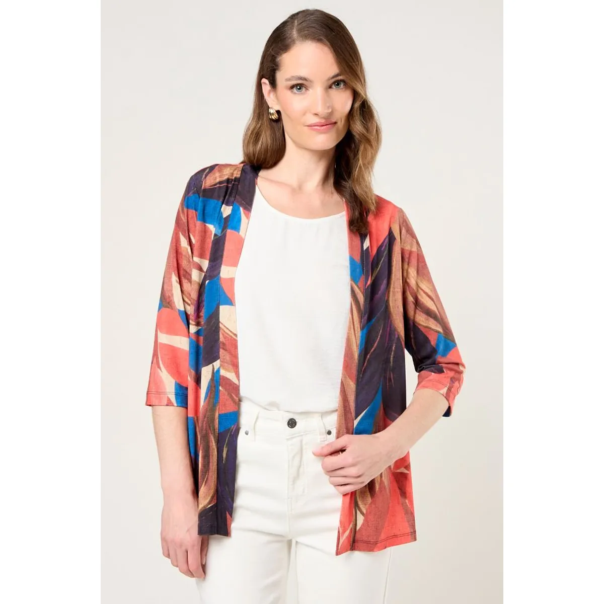 MA GRIFFE - Tapado Estampado Mujer Coral Magriffe