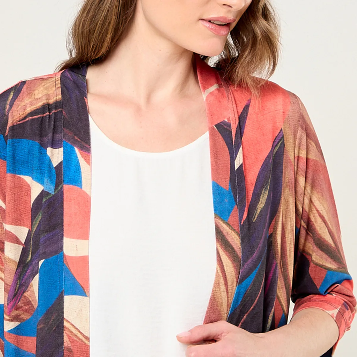 MA GRIFFE - Tapado Estampado Mujer Coral Magriffe