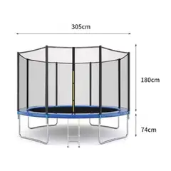 BABYLUNA - Cama Elástica Saltarina 305cm Con Malla Y Escalera