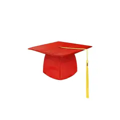 GENERICO - Birrete Para Graduación Adulto Rojo