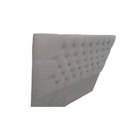 Respaldo cama dos plaza gris perla