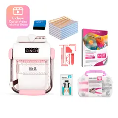 CINCH - Kit Encuadernadora Rosa + Planners A5 + Corner Chomper + Crop a Dile