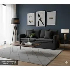 MUNDO LIVING - Sofa 3 cuerpos Anakena Marengo con fundas desmontables lavables