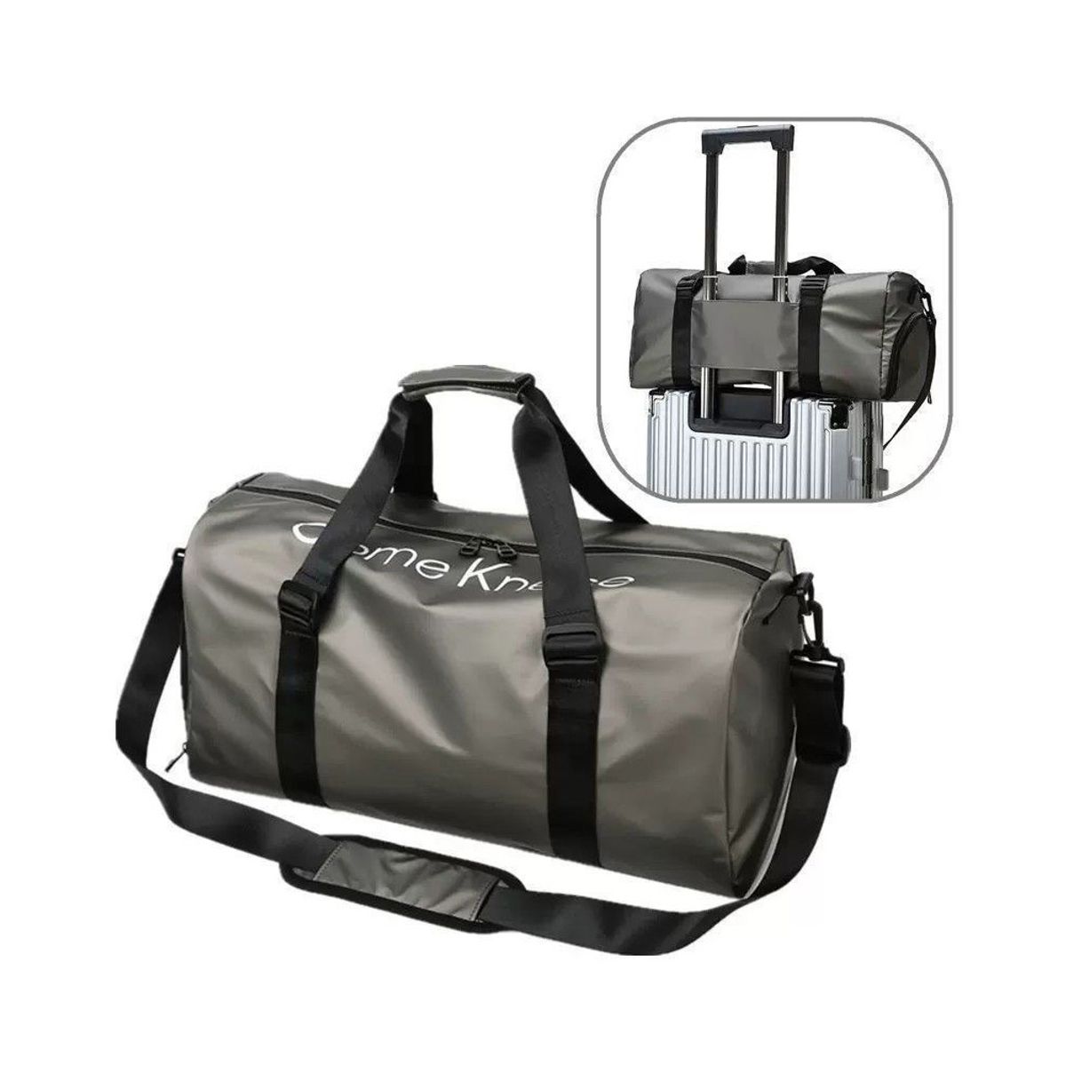 GENERICO - Bolsa Gran Capacidad Para Viajes  Deportes Color:Gris oscuro