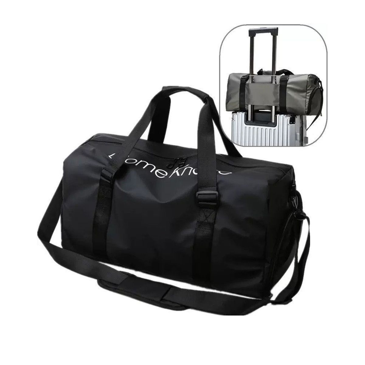 GENERICO - Bolsa Gran Capacidad Para Viajes  Deportes Color:Negro