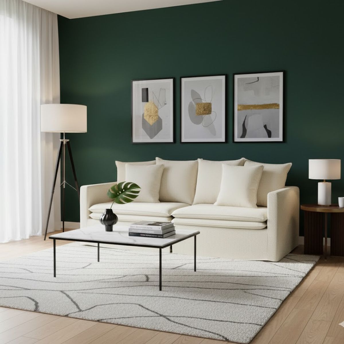 MUNDO LIVING - Sofa 3 cuerpos Anakena  Blanco Crudo con fundas desmontables lavables