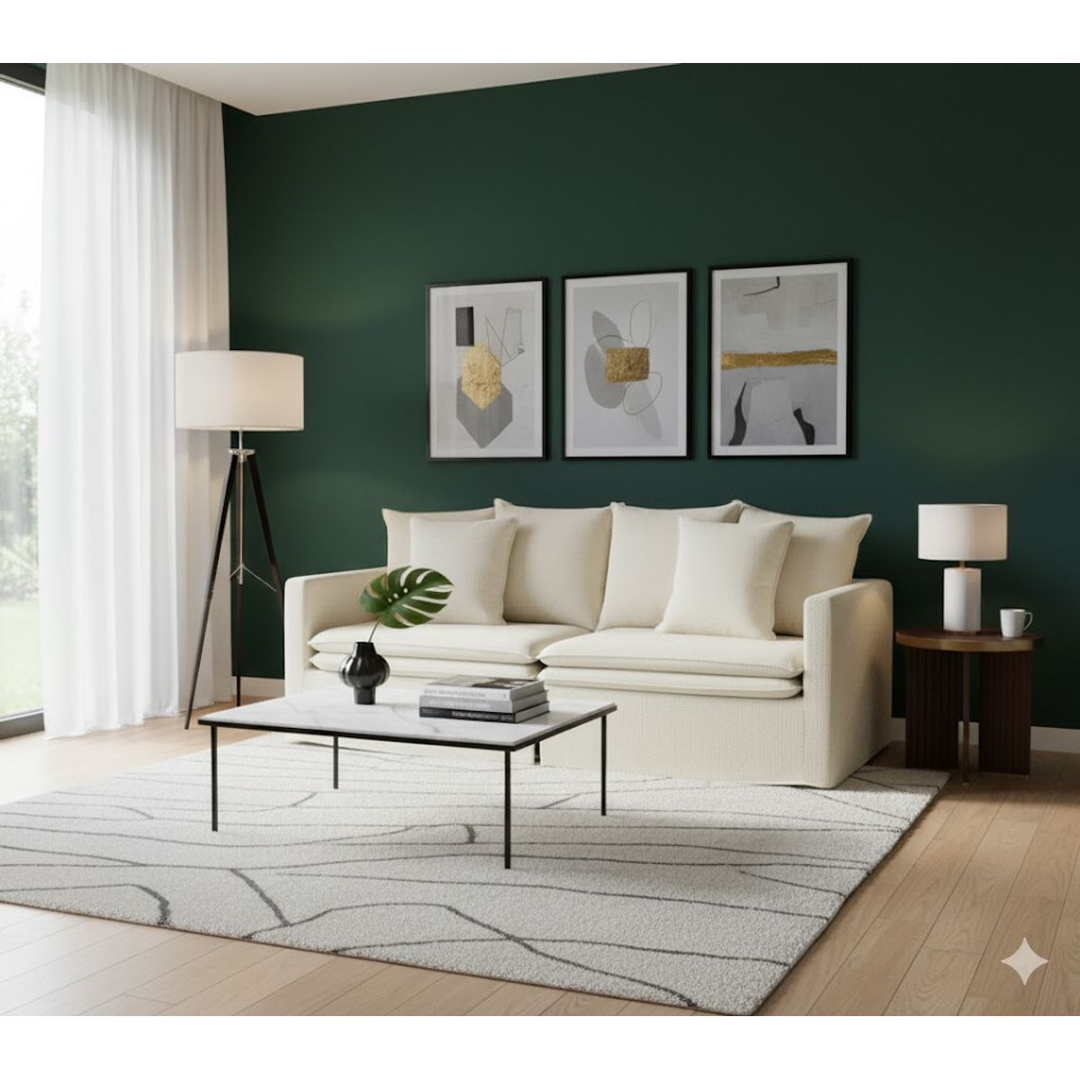 MUNDO LIVING - Sofa 3 cuerpos Anakena  Blanco Crudo con fundas desmontables lavables