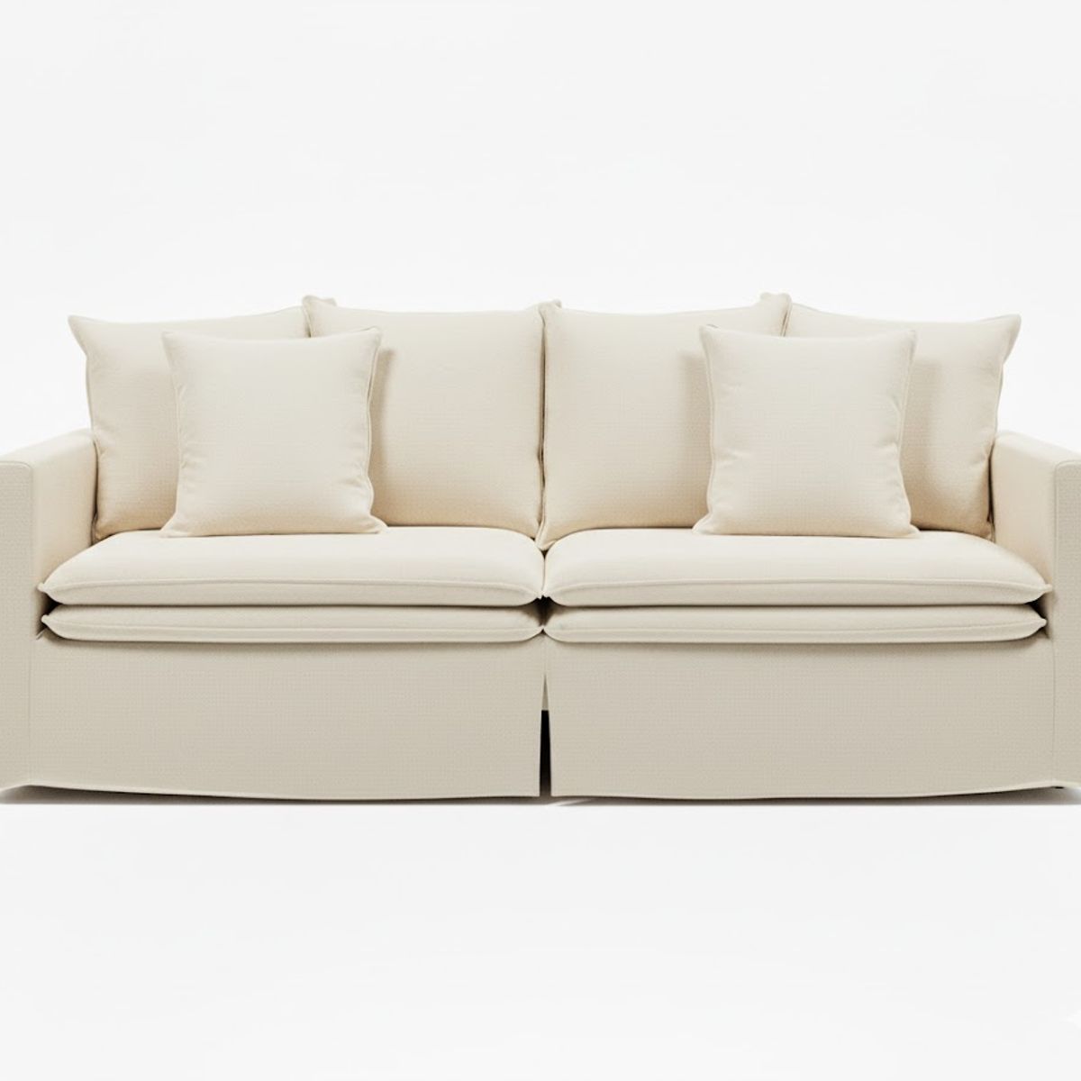 MUNDO LIVING - Sofa 3 cuerpos Anakena  Blanco Crudo con fundas desmontables lavables