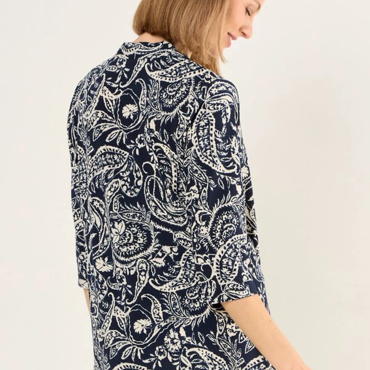 MA GRIFFE - Tapado Estampado Mujer Azul Magriffe