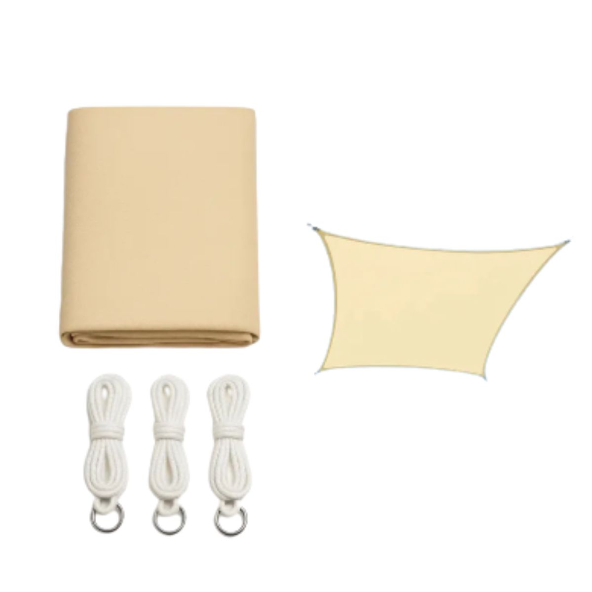 GENERICO - Lona Toldo Vela Sombra Malla Anti Uv Cuadrado 3x5m