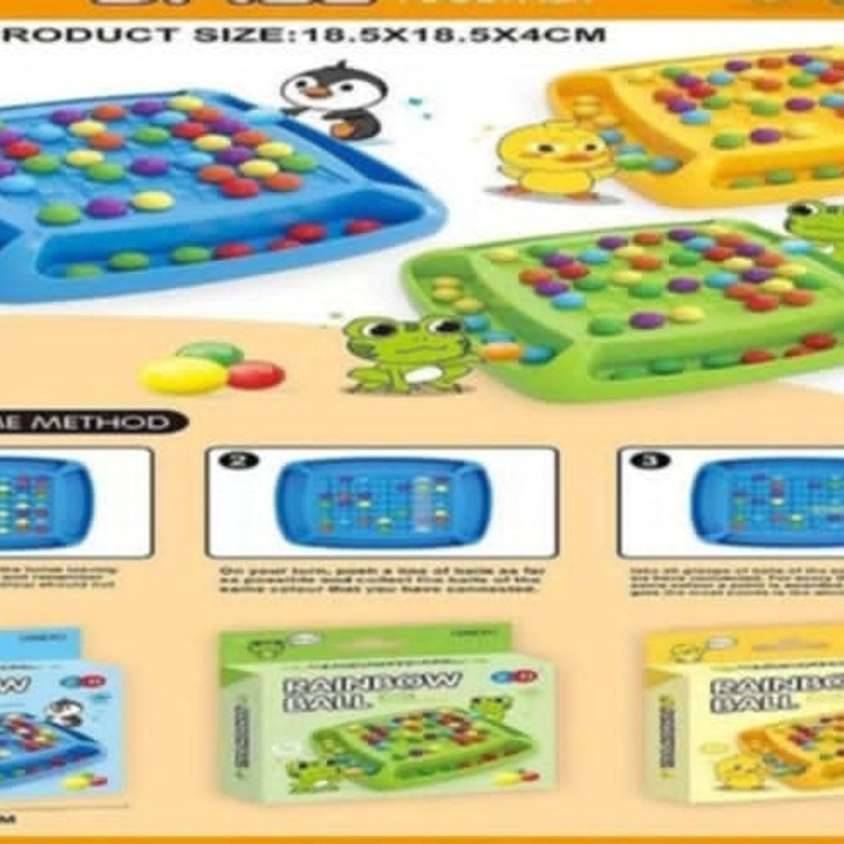 GENERICO - Juego de mesa bola arcoiris 18 . 5 x 18 . 5cm ( solo celeste )