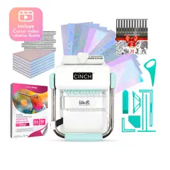 CINCH - Kit De Encuadernadora Turquesa + Reglas E Insumos Vip