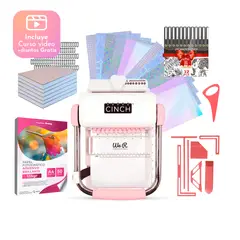 CINCH - Kit De Encuadernadora rosada + Reglas E Insumos Vip